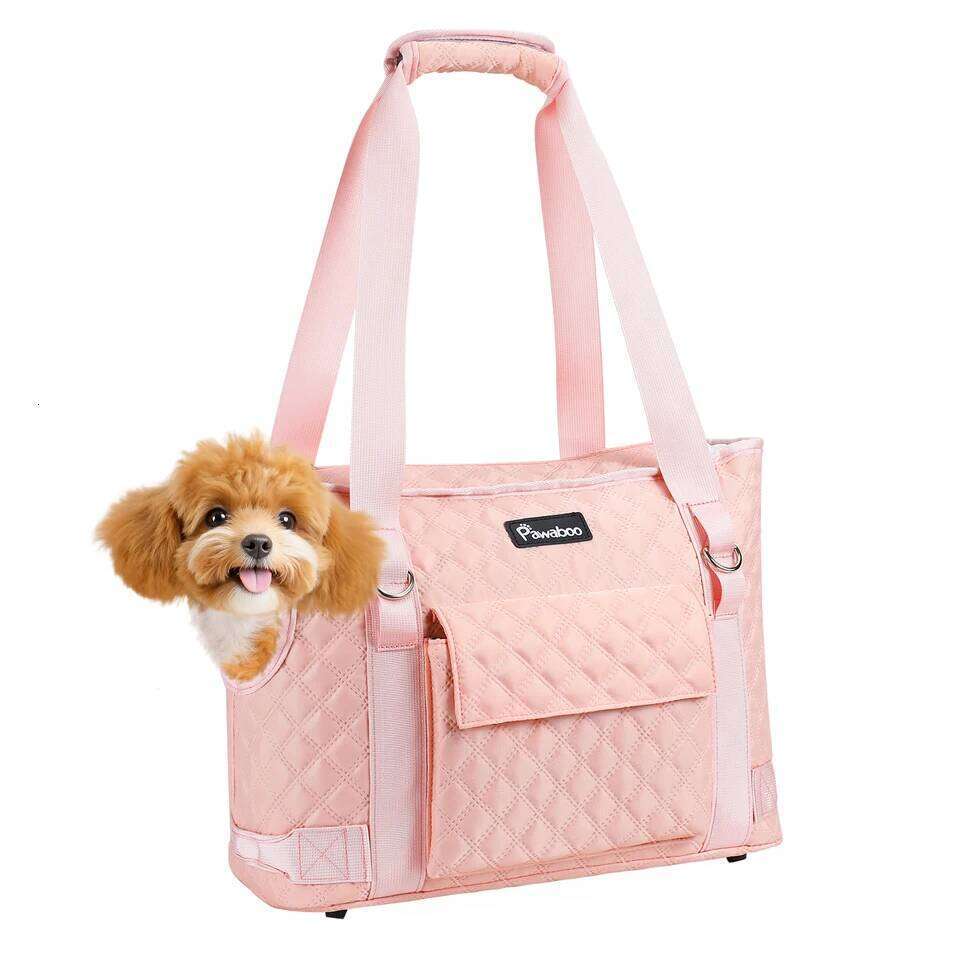 Pawaboo Purse for Small with Pocket Lightweight Dogs and Puppies Tote Bag Carrier Dog Carriers Soft Sided 26H0130