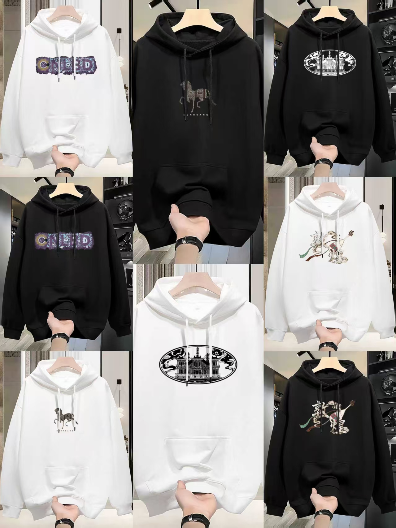 women's Hoodie Street Retro Chinese Style Pullover Hooded Sweatshirt