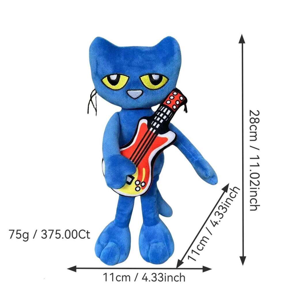 New Good-looking 30cm Pete The Cat Plush Game Animation Children's Birthday And Holiday Gifts Room Decor Plushies Toy Y260128