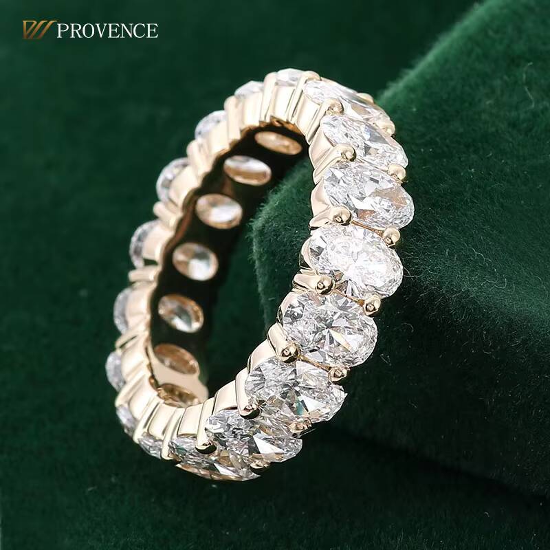 Wholesale Custom Rings Jewelry 925silver Plating 18K Gold VVS DEF Color Oval Cut Moissanite Diamond Engagement Ring for Womens