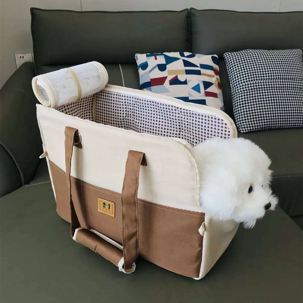 for Cats Dog, Portable 41X31X19cm, Polyethylene foam cotton Interlayer, Car Seat Pet Protection Travel Carrier 26H0130
