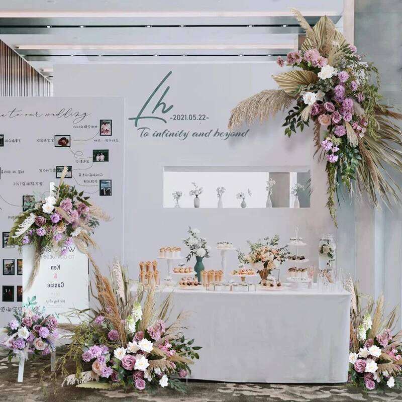 Dried Arrangement Pampas Grass Reed Row DIY Wedding Props Backdrop Decor Arch Flowers Flower props for decoration W260130