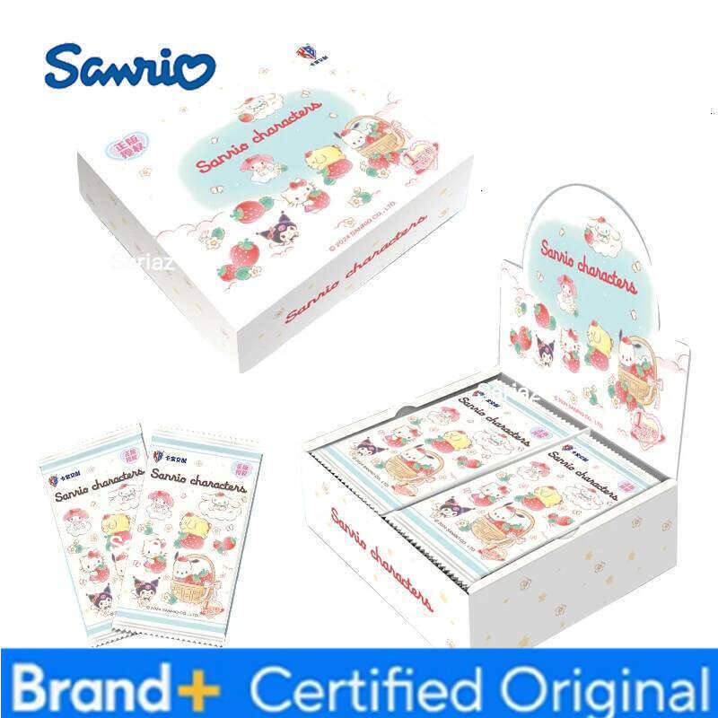 Sanrio Genuine Kuromi Hello Kitty Shining Cards Cartoon My Melody Cinnamoroll Collectible Game Trading Card Kids Toys Gifts H260130