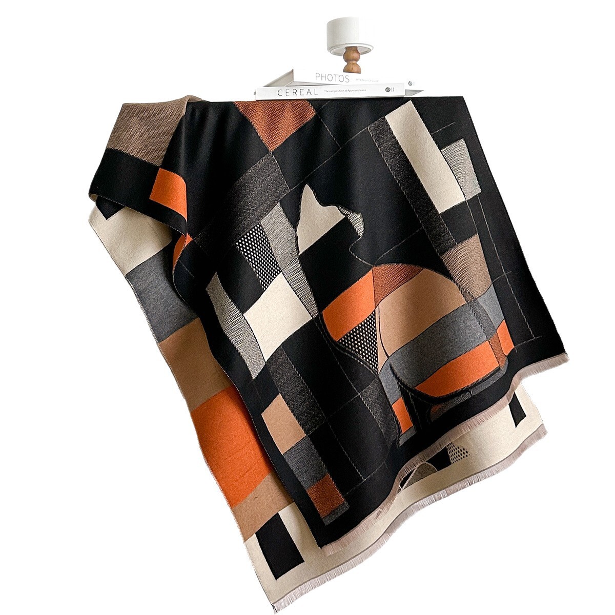 Luxury Accessory Scarves Cat Plaid Autumn Winter Classic Long Imitation Cashmere Scarf Geometric Warm Versatile Neck Warmer Shawl