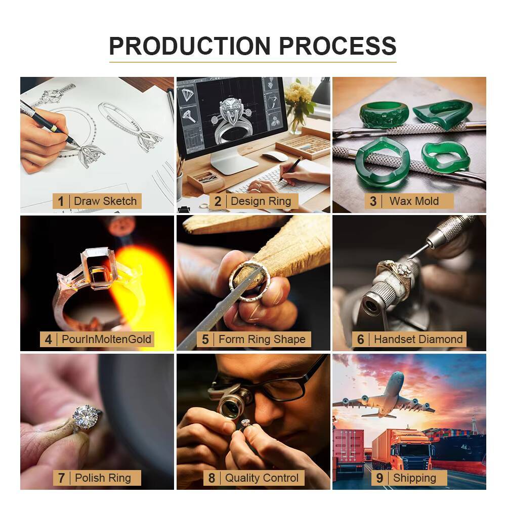 Messi Jewelry 9K Gold Engagement Earrings Gift for Girls 1CT Round Lab Grown Diamond Stud Earrings