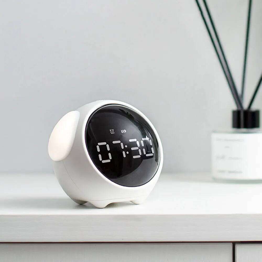 Led Awakening Light Cute Alarm Clock Electronic Watch Desk Digital Moment Bedroom Decoration Table And Accessory Smart Hour W260130