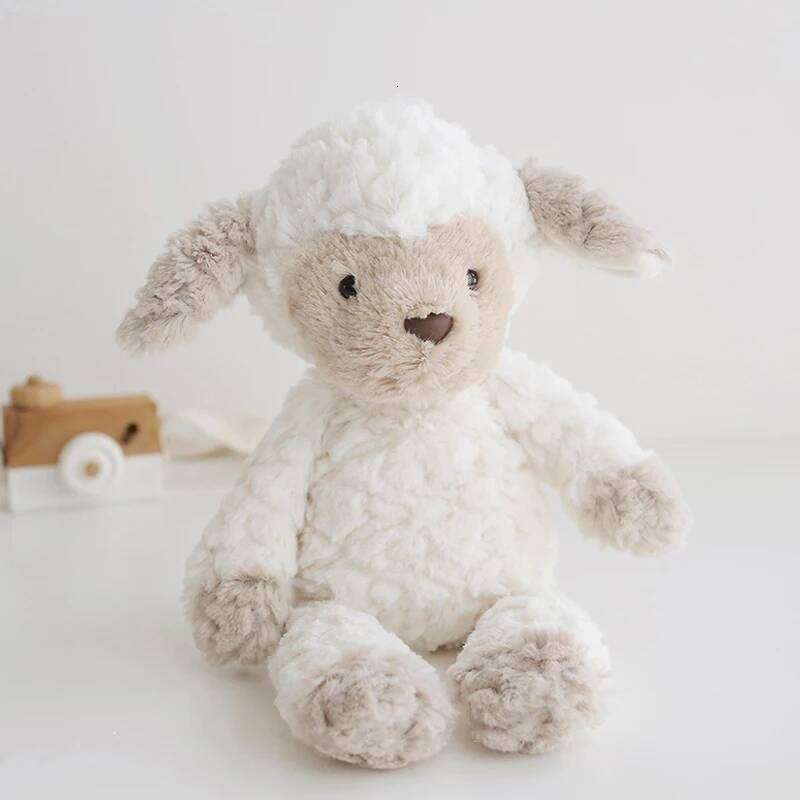 35cm Cute Fluffy Sheep Toys Kids Doll Children Gifts Cartoon Furry White Lamb Plush Toy Soft Kawaii Hug Plushies Y260128