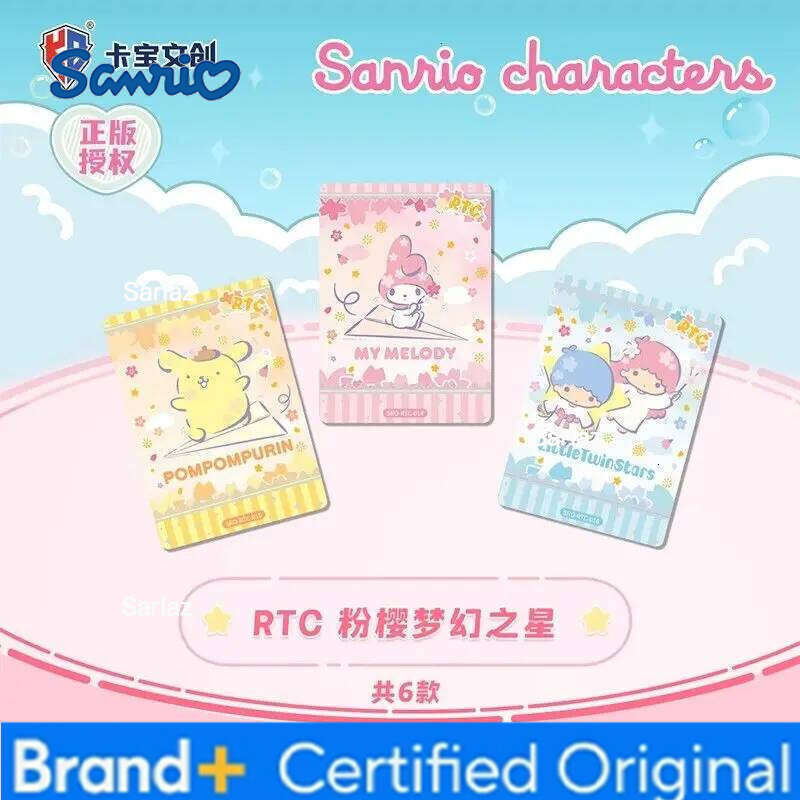 Sanrio KABAO Original Kuromi Hello Kitty My Melody Shining Collectible Game Trading Card Toys For Girl's Birthday Gift H2601301