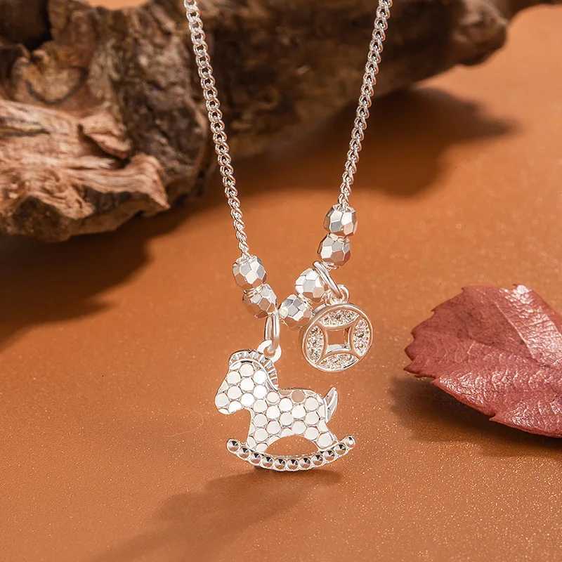 Soon there will be money Flower pendant for wealth and good fortune zodiac year necklace feminine charm collarbone chain Y260130