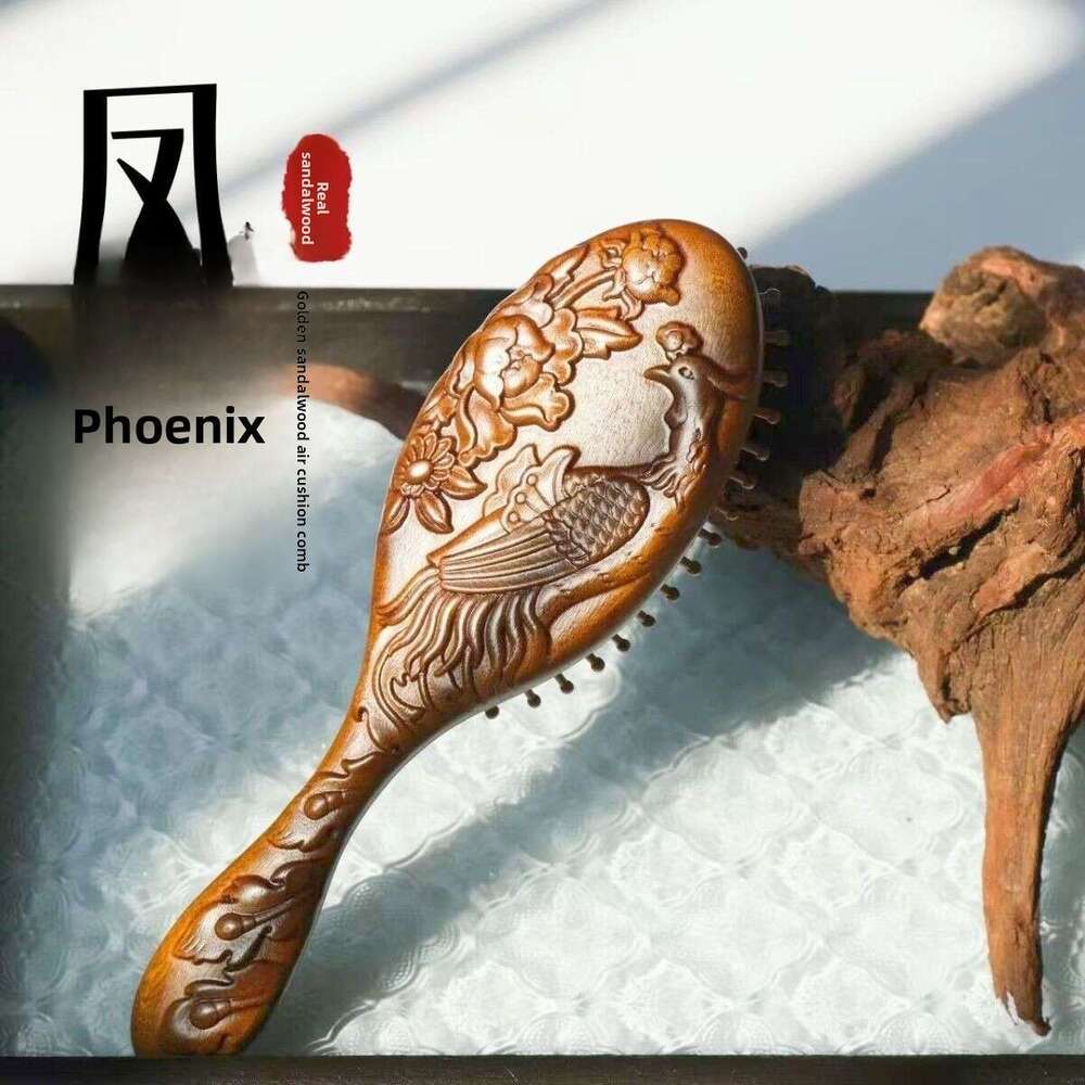 Durable Home Use Head Cushion Curling Sandalwood Comb Airbag Massage Women's Meridian Long Hair Gift Anti-Hair Loss
