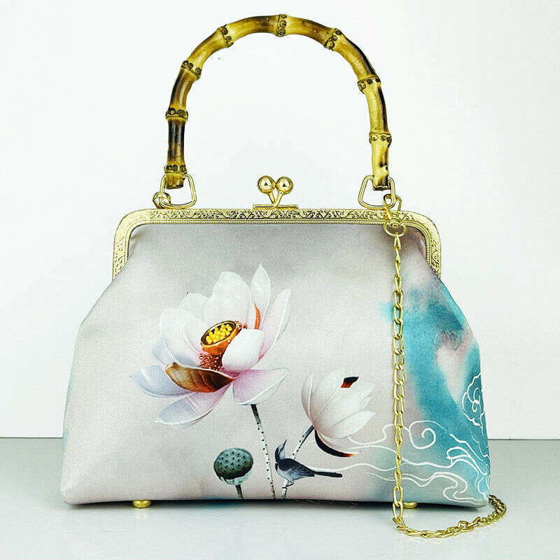 New Arrival Clutch Handbag Tote Crossbody Fashionable Elegant Ancient Style Hot-Selling Gold-Clasp Cheongsam Bag Bamboo Knot MASA