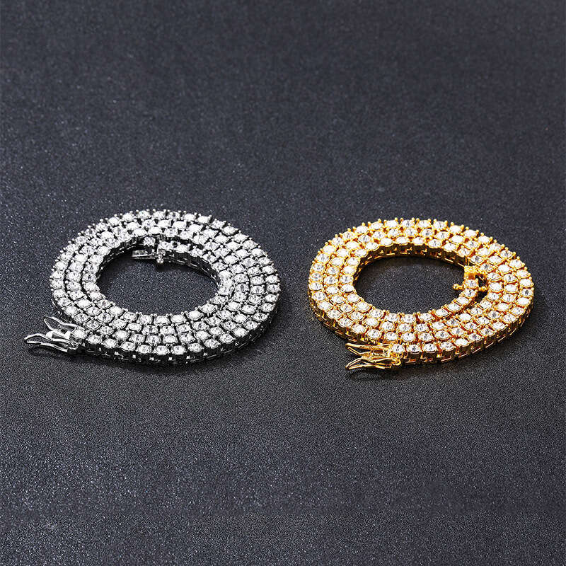 Ins Style TennisChain Jewelry Alloy Multi-Specification Accessories Wholesale Inlaid Diamond Tennis Chain