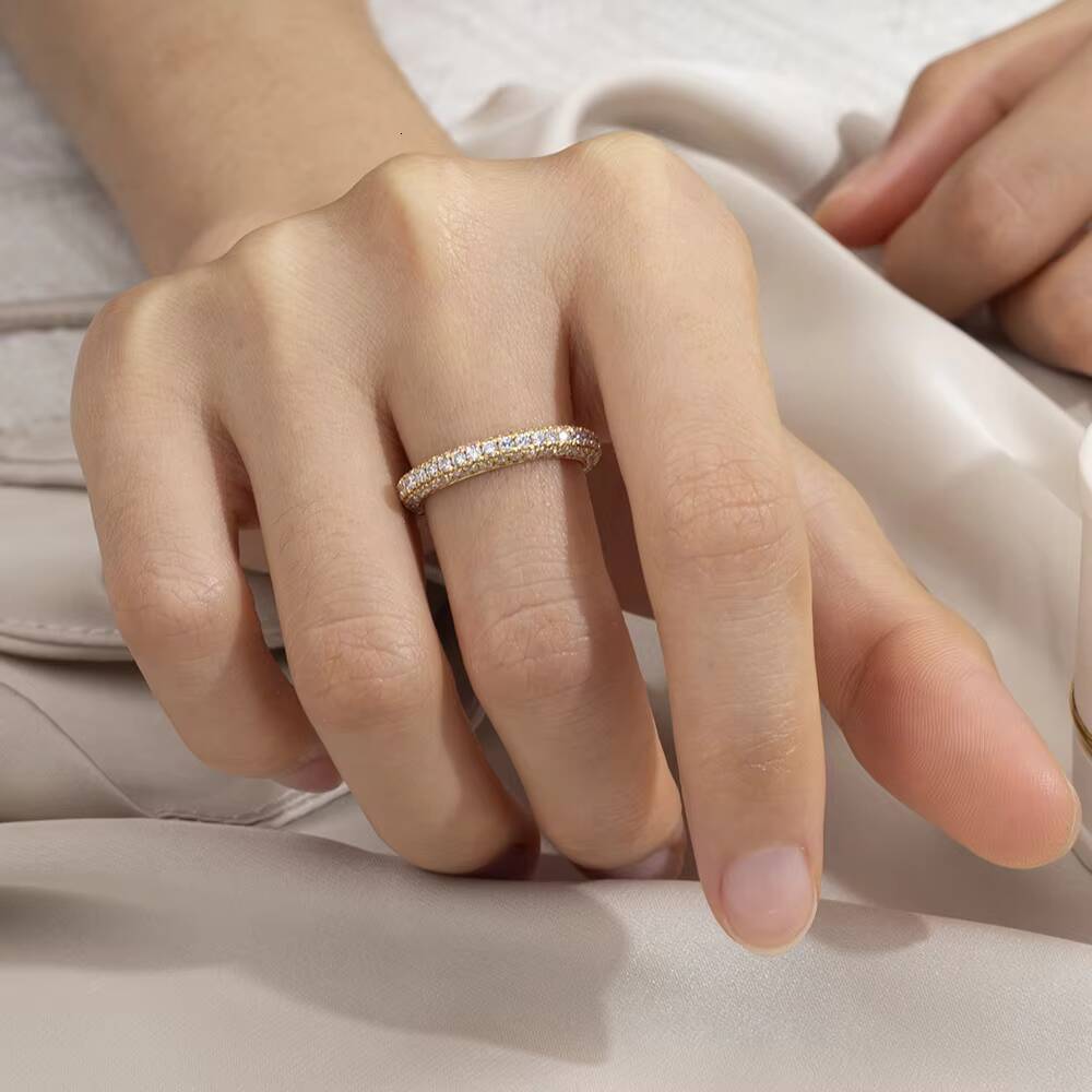 Messi Jewelry MSR-1685 Lab Diamond Round Diamond 18k for Wedding Gift