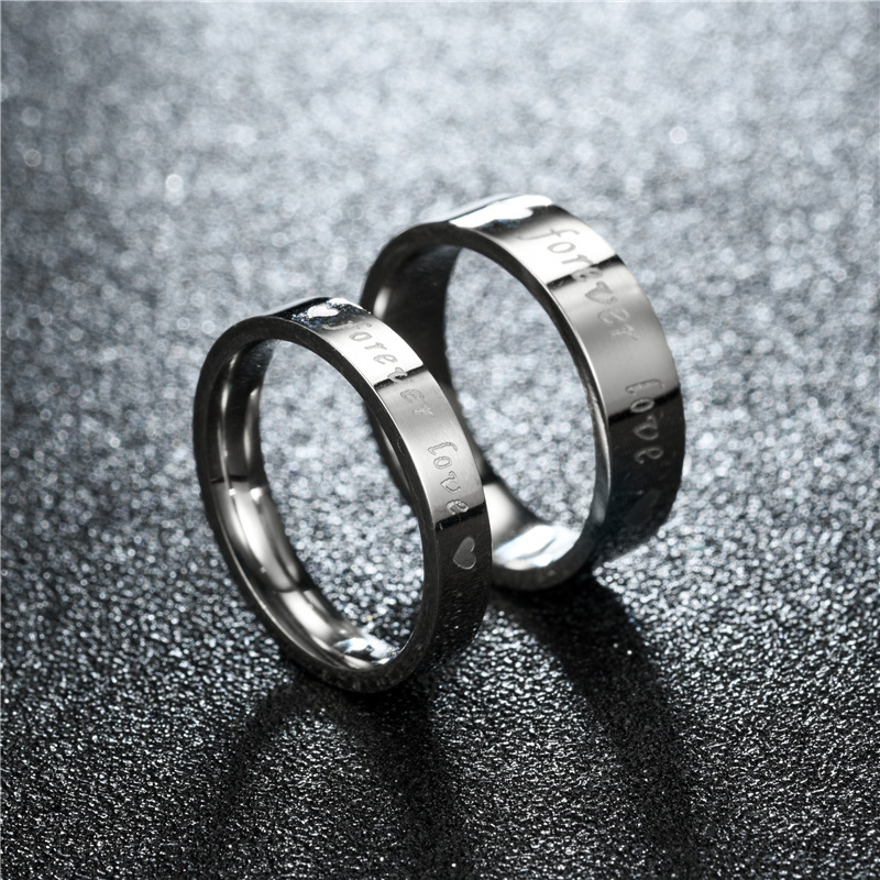 Fashion New Jewelry Corrosion Ring True Love Eternal FOREVER LOVE Couple Rings Manufacturer
