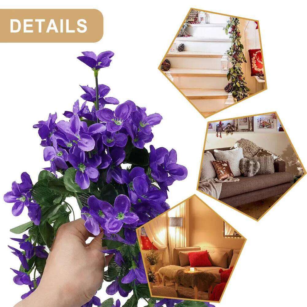 1pc Artificial Fake Flowers Ivy Vine Hanging Garland Wedding Home Decoration For Countyards Y260130
