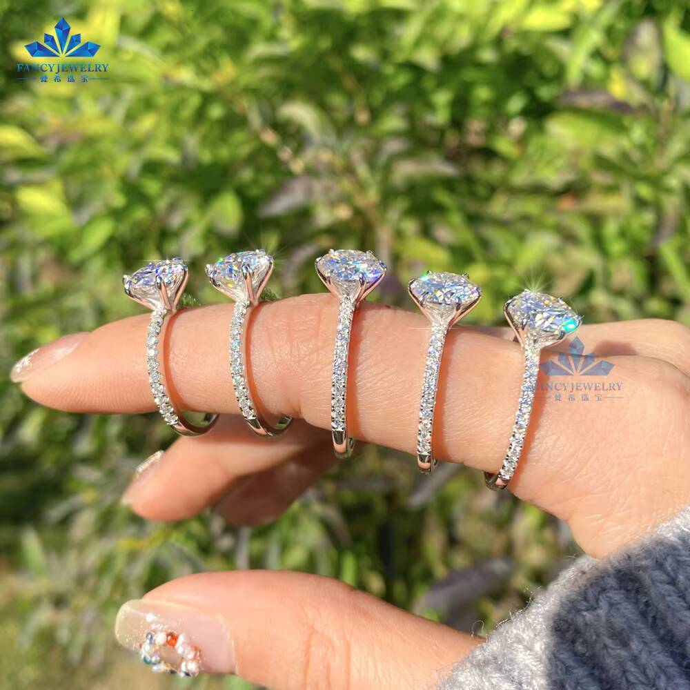 30ct Gemstone Adjustable Jewelry 925 Silver Moissanite Wedding Ring for Women