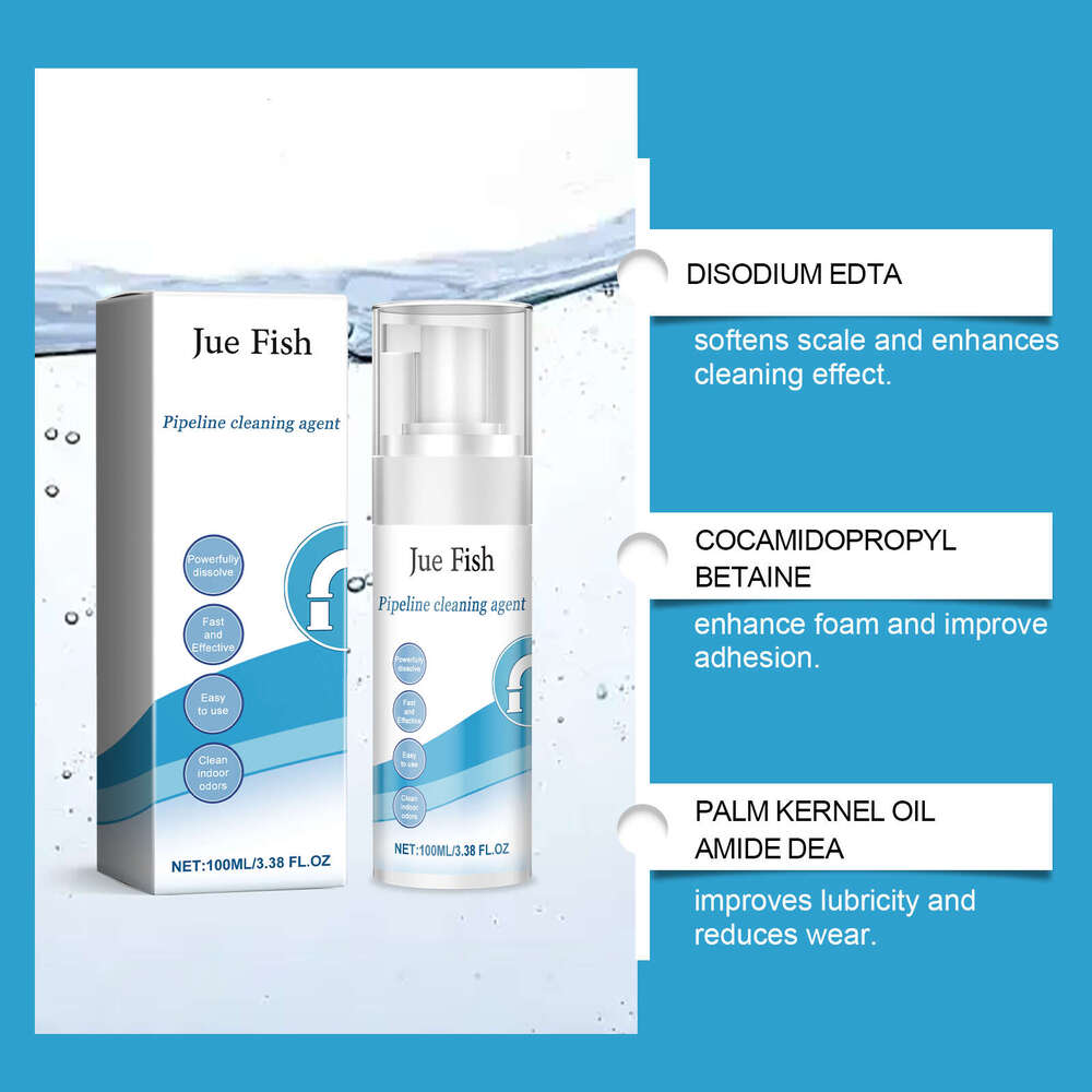 Jue-Fish Foam Spray Household Kitchen Bathroom Powerful Pipe Unclogging Maintenance Cleaning S260130