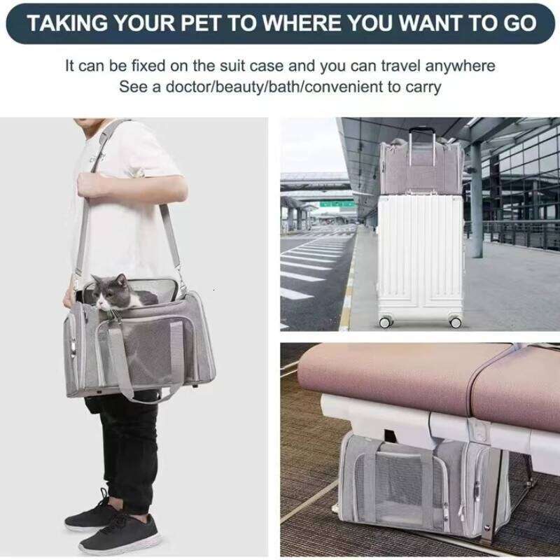 Portable Dog Bag for Small Medium Cats Dogs,Airline Approved Soft Sided, Collapsible Travel Puppy Carrier 26H0130