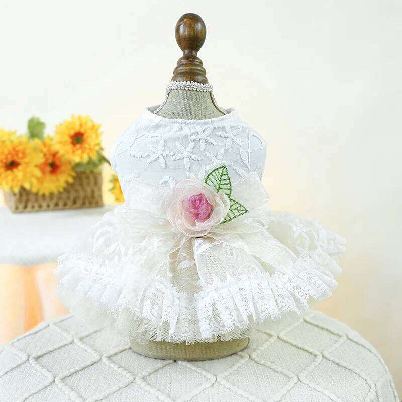 Luxury Princess Cat Wedding Dress Dog Dresses for Small Dogs Pet Clothing Costume Puppy Supplies Skirt ropa para perros H260130