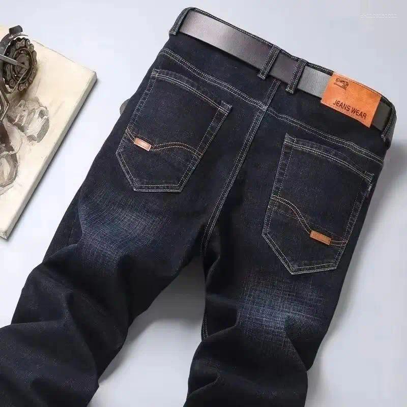 Men's Jeans 2026 Men Fashion Business Classic Style Casual Stretch Slim Jean Pants Male Brand Denim Trousers Black Blue Mens