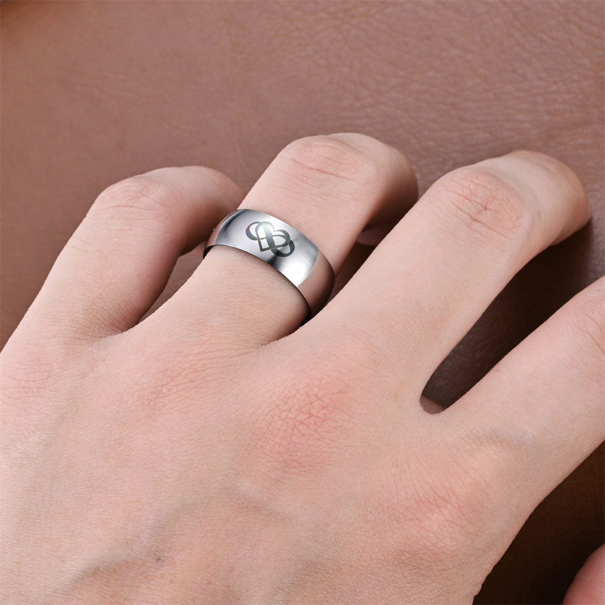 Fashion New Matte Blue Crown Heart LOVE King Queen Exclusive Source