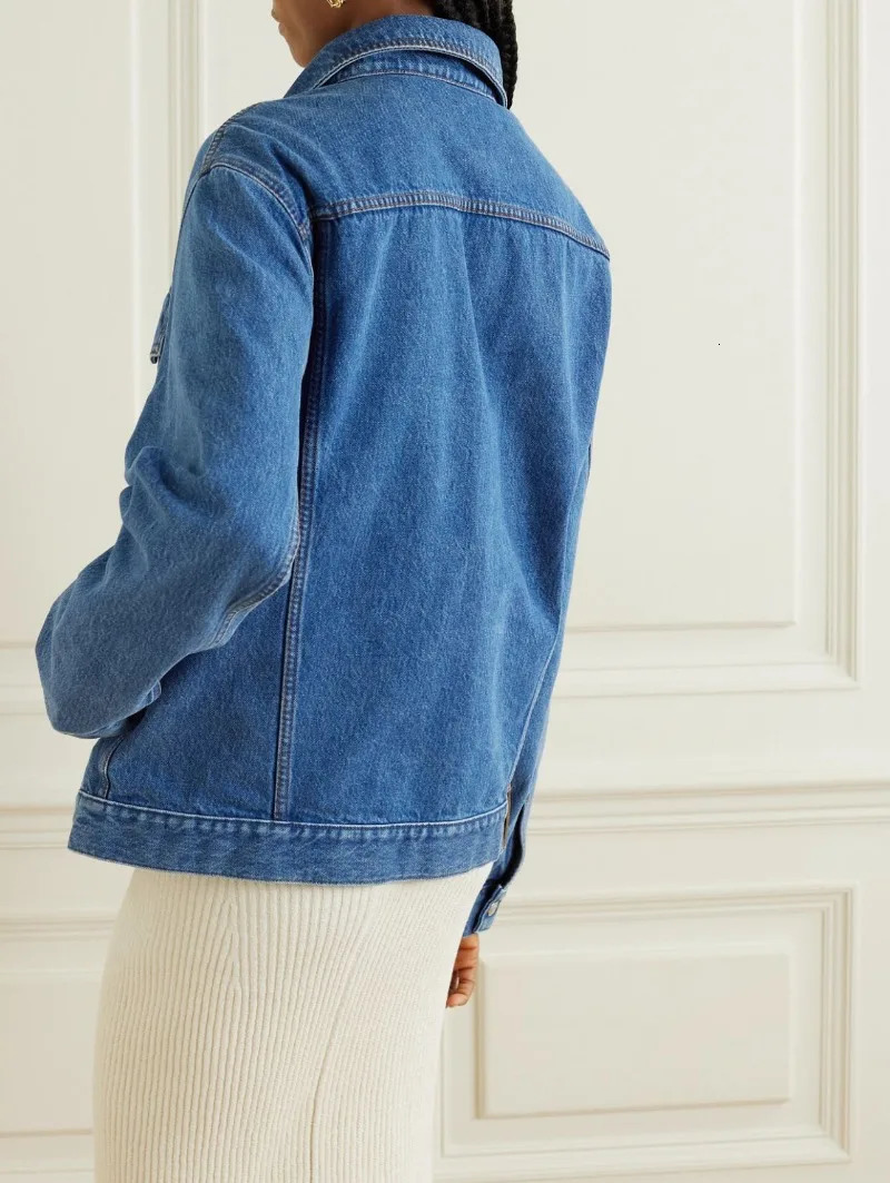 Womens Denim Jacket blue cotton Boyfriend Style autumn winter denim For Ladies 260120 - view 5