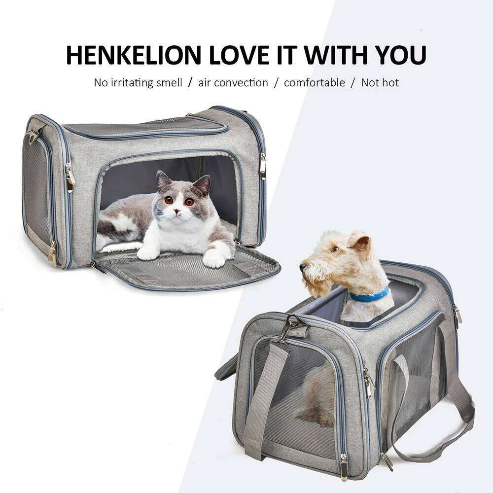 Portable Foldable Pet Dog Cat Carrier Small Medium Cats Dogs Ventilated Mesh Design for Travel & Outdoor Adventure 26H0130