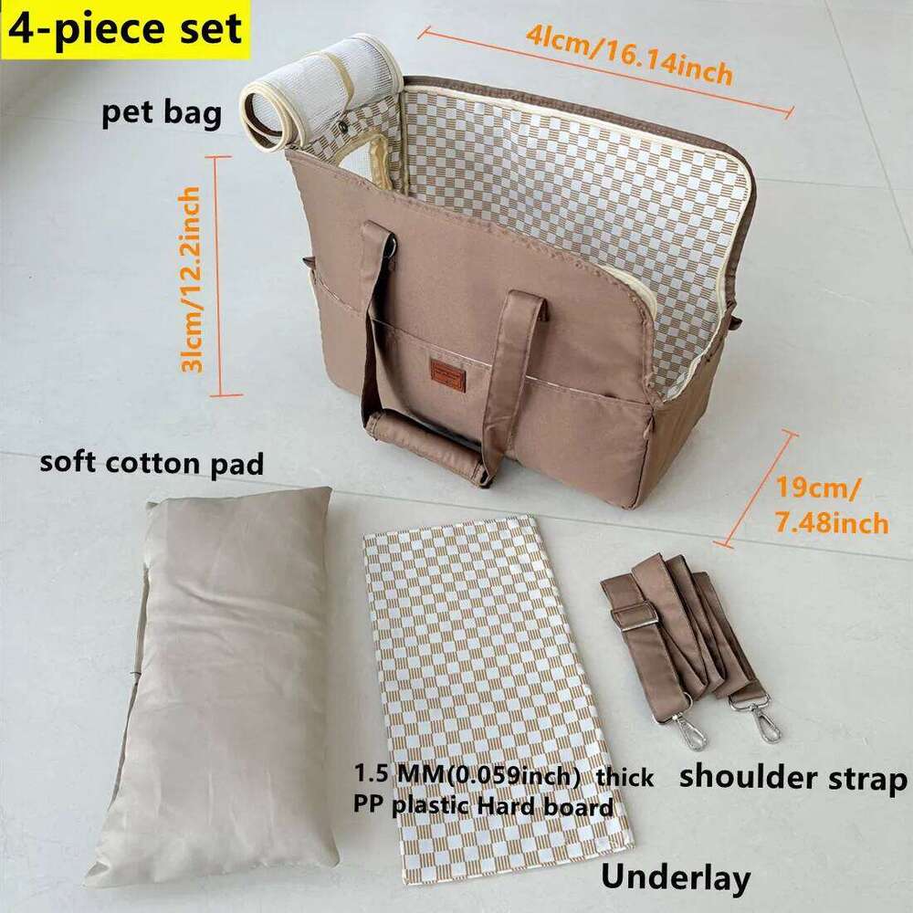 Set 4 piecBreathable Pet Carrier Shoulder Bag for Cats And Small Dogs Safe Travel Handbag Puppy Chihuahua Yorkshire Dog Supplies 26H0130