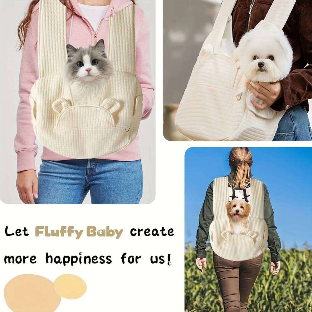 Adjustable Pet Backpack Suitable Safety Belt with Removable Bottom Cat Bag Dog Shoulder for Travel Hiking Outdoor 26H0130