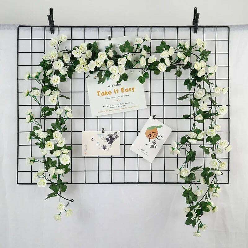 2.3m Flower for Garland White Pink Room Wedding Decoration Silk Artificial Rose Vine Han Home Decor Y260130
