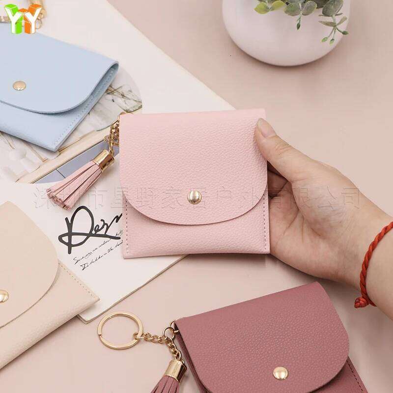 Women's Coin Purse Mini Card Holder Multiple Slots Simple Elegant Hardcoin Pouch For Change Management Z260130