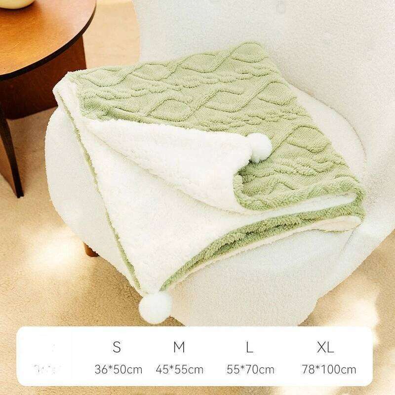 EFF Thickened Ultra-soft Plush Pet Blanket Dogs Cats Warm Soft Sleeping Mat Comfortable for Winter 26W01130