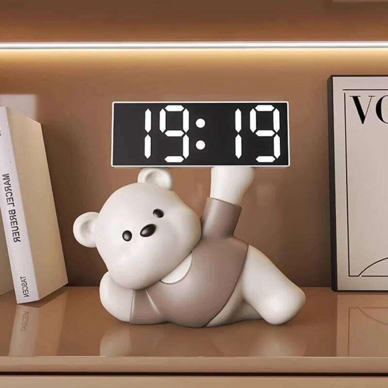 Cartoon Bear Living Room Desk Fashion Mute Nightstand Alarm Clock Restaurant Watch Bedroom Decoration W260130