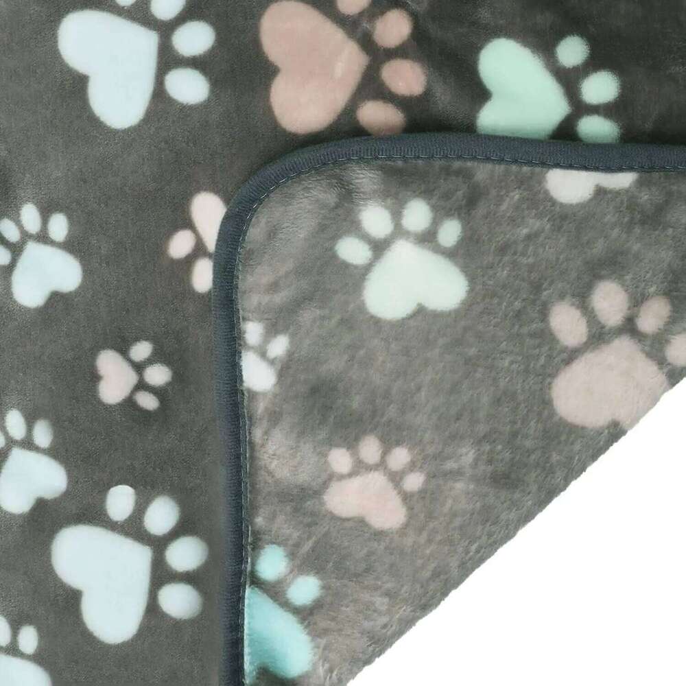 EFF Black Soft Fluffy High Quality Thick Style Double-sided Pattern Pet Mat Warm and Comfortable Blanket for Cat Dogs 26W01130