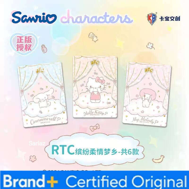 Sanrio Original Kuromi Hello Kitty Shining Card Cartoon My Melody Collectible Game Cards Toy For Children Gift H260130111