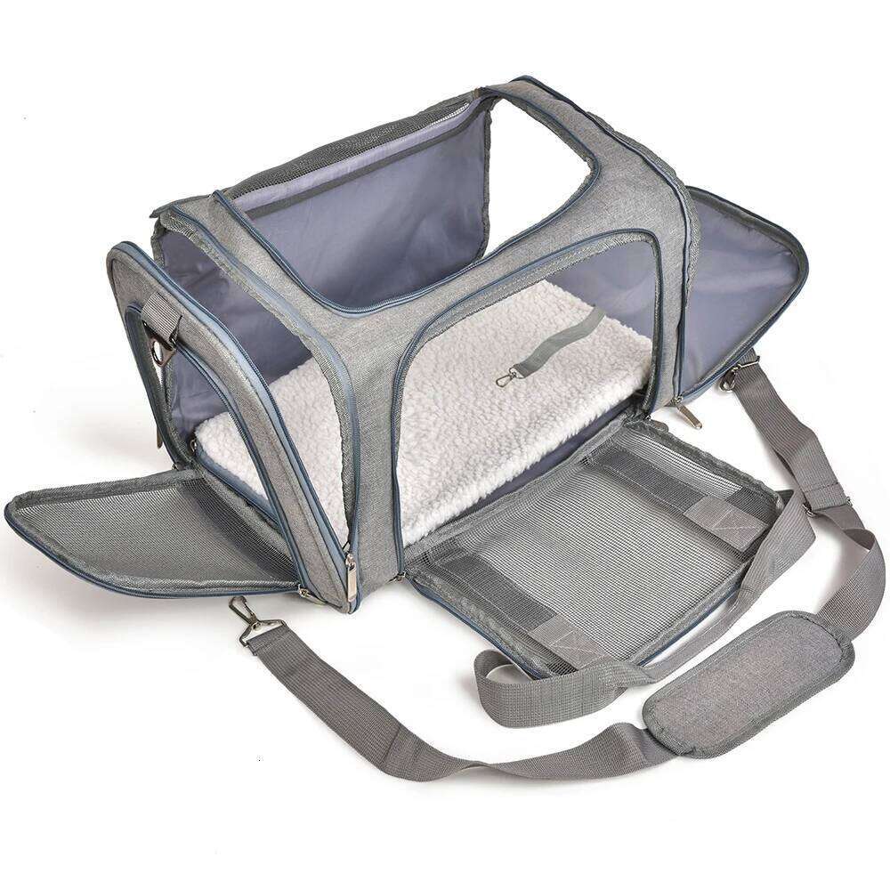 Carrier Bag Soft Side Backpack Cat Pet Carriers Dog Travel Bags Airline Approved Transport For Small Dogs Cats Outgoing - view 3