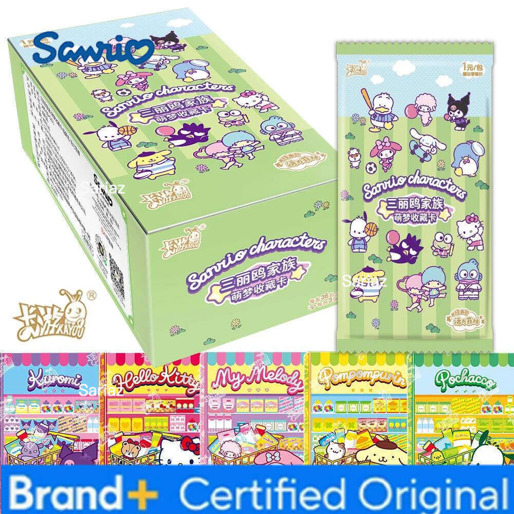 Sanrio KAYOU Genuine Collection Hello Kitty Cinnamoroll Pochacco Cartoon Colorful Shopping Cards Children's Birthday Gifts H260130