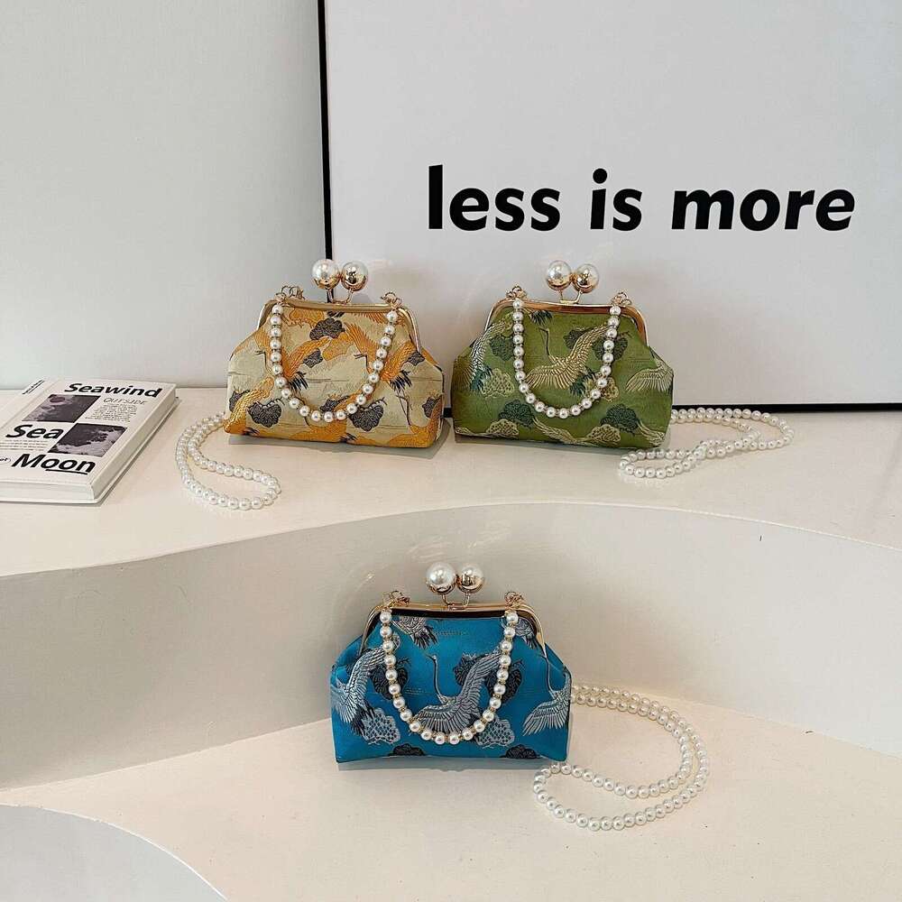 Hot-Selling Large Floral New Chinese National Style Matching Single Shoulder Crossbody Handheld Fashion Women's Evening Small Bag