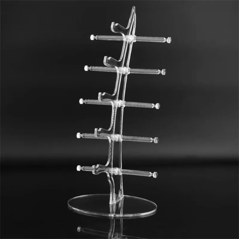 5 Pair Sunglasses Glasses Fashion Acrylic Show Rack Counter Eyeglasses Display Stand Holder Transparent 260130