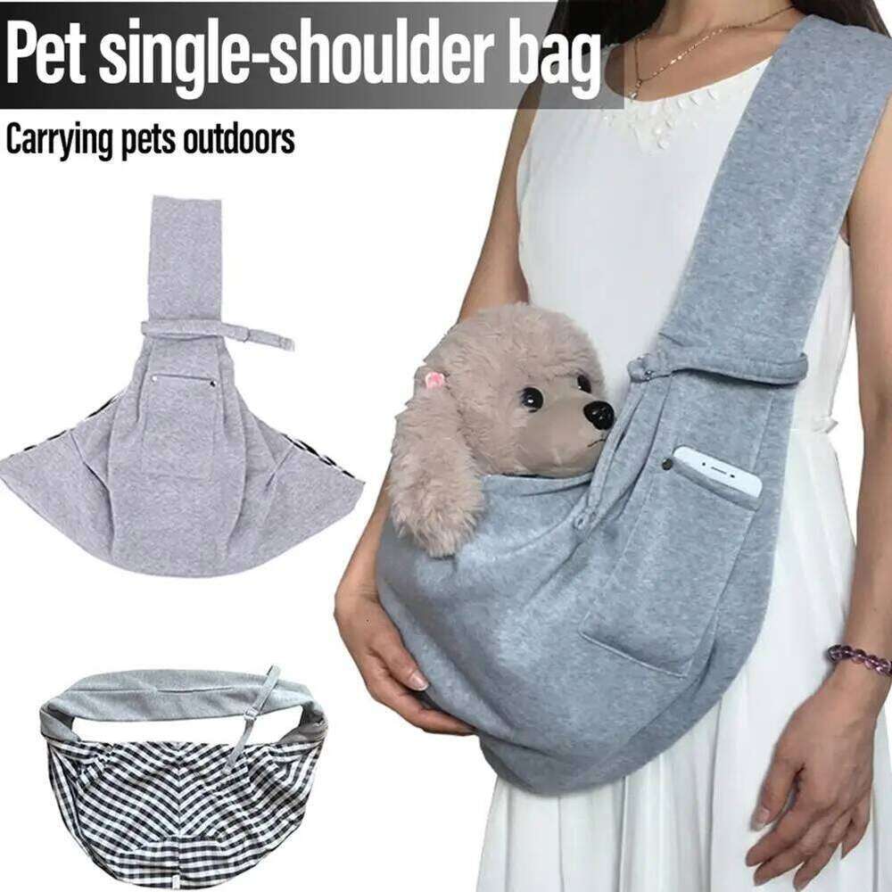 Sling Carrier For Small Dogs Cats Breathable Adjustable Crossbody Shoulder Bag Portable Foldable Outdoor Travel Pet Handbag 26H0130
