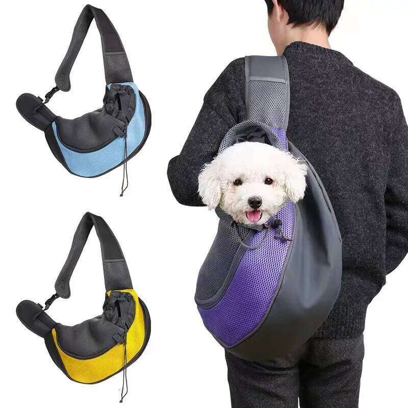Dog Breathable Mesh Pet Backpack Carrier for Small Dogs & Cats Chihuahua-Friendly Outdoor Travel Shoulder Perros Bag 26H0130