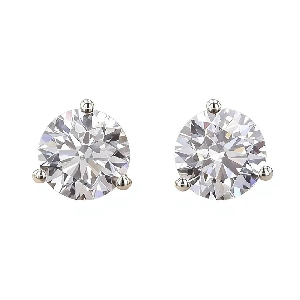 Huacan Lab Created Diamond Stud Earrings 14K 18K Solid Gold 05CT 1CT Lab Grown Brilliant Cut IGI Certified Trendy Unisex