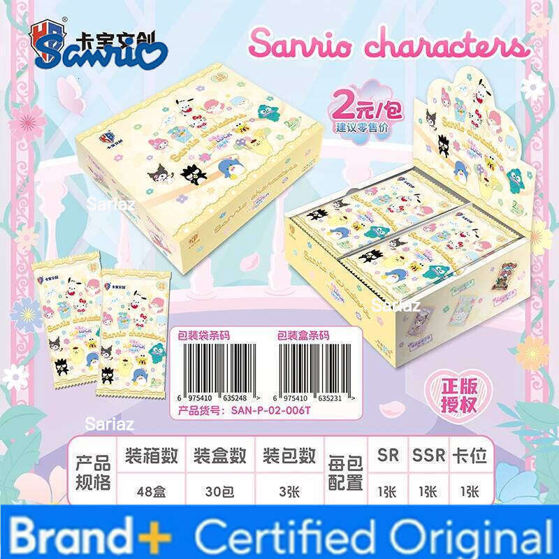 Sanrio Genuine Polaroid Series Family Flowers Luck HelloKitty Kuromi Pink Cute Anime Collection Card Kids Toys Gifts H260130
