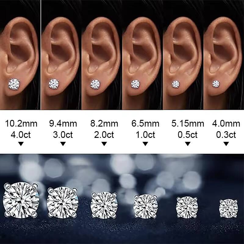 IGI Certificate CVD HPHT 05ct 1ct 15ct D VS1 Lab Created Diamond 14K 18K Gold Earrings Lab Grown Diamond Stud Earrings