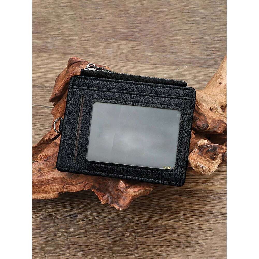 Zipper Holder - Textured Wallet with Card Slots & Cash Pocket, Slim Design, Multi-Functional Organizer for /Cards/Coins Z260130