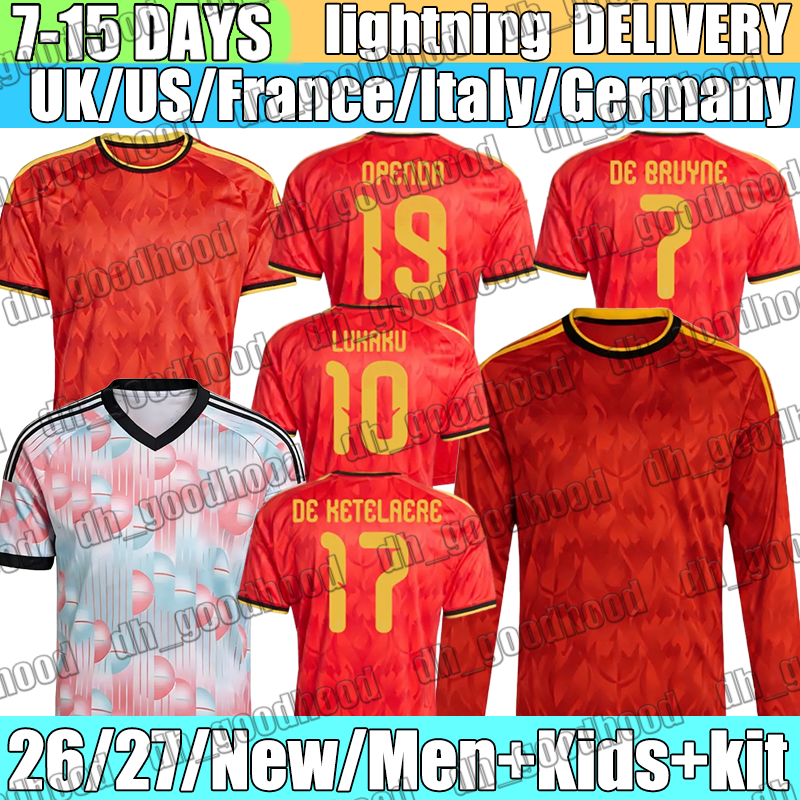 Belgium Jersey Carrasco DE BRUYNE LUKAKU TIELEMANS ONANA Soccer Jerseys Faes BAKAYOKO TIELEMANS VERTONGHEN Castagne 2026 football shirt Fans Player Men kids kit