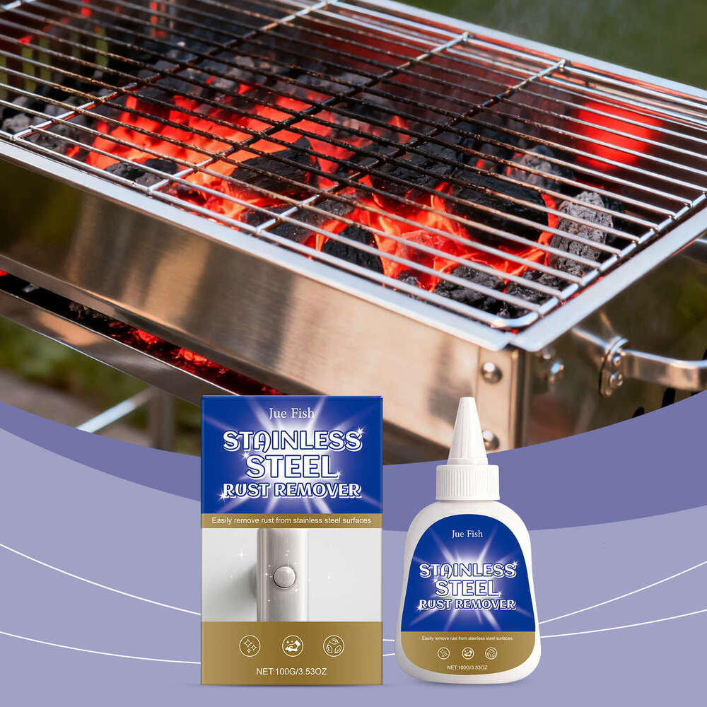 Jue Fish Stainless Steel Cleaner Daily Household Cleaning Stain Removal Pot Bottom Black Grime Multi-Functional Rust Remover S260130