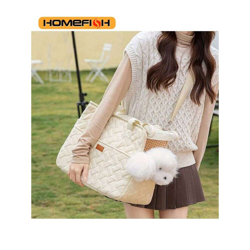 Pet cat dog tote no escape, portable, multifunctional, large capacity, breathable, horizontal bag, portable soft bag 26H0130
