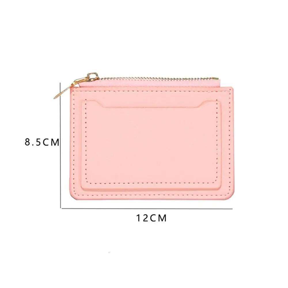 Women Mini Coin Purse PU Leather Short Wallets Card Holder Fashion Zipper Pouch Girls Money Bag Z260130