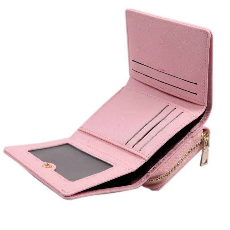 High Quality Ladys Fashion Trifold Zipper PU Leather Wallet Coin Purse Z260130